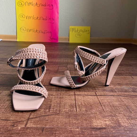 Tom Ford woven strappy fiber open toe tan sandals - Picture 15 of 16